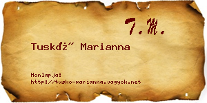 Tuskó Marianna névjegykártya